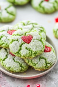 Grinch Crinkle Cookies Recipe