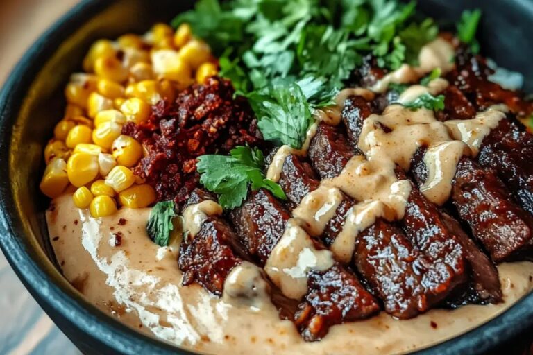 Korean Bbq Beef Bowl With Corn & Creamy Sauce Recipe