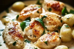 Creamy Garlic Chicken And Gnocchi Recipe