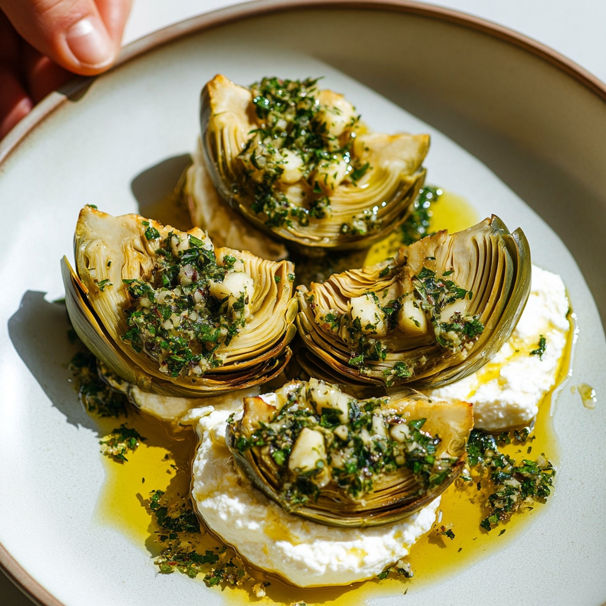 Artichokes On Whipped Ricotta Recipe