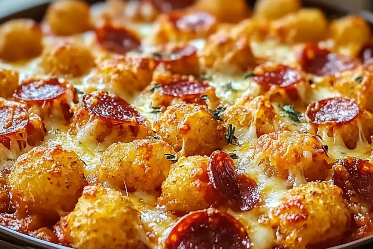 Tater Tot Pizza Casserole Recipe