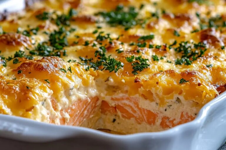 Easy Cheesy Salmon Casserole Recipe