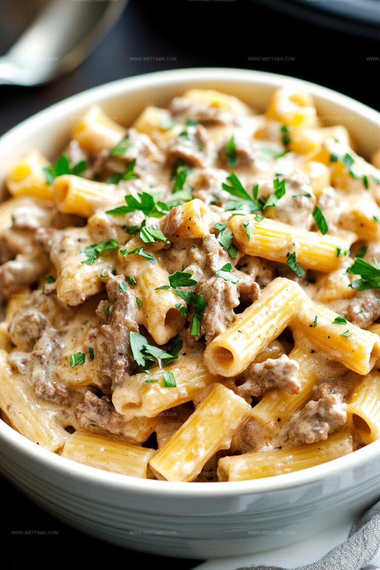 Creamy Slow Cooker Beef Pasta Recipe