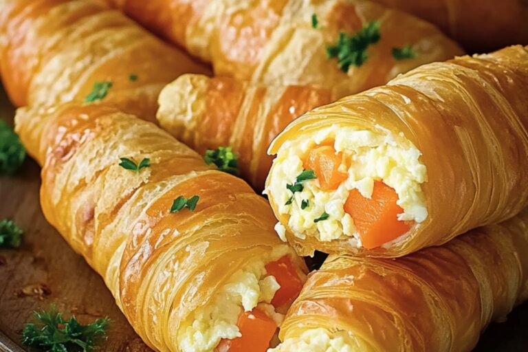 Crescent Roll Carrots Filled With Egg Salad Recipe