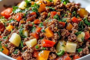 Mediterranean Ground Beef Stir Fry Recipe