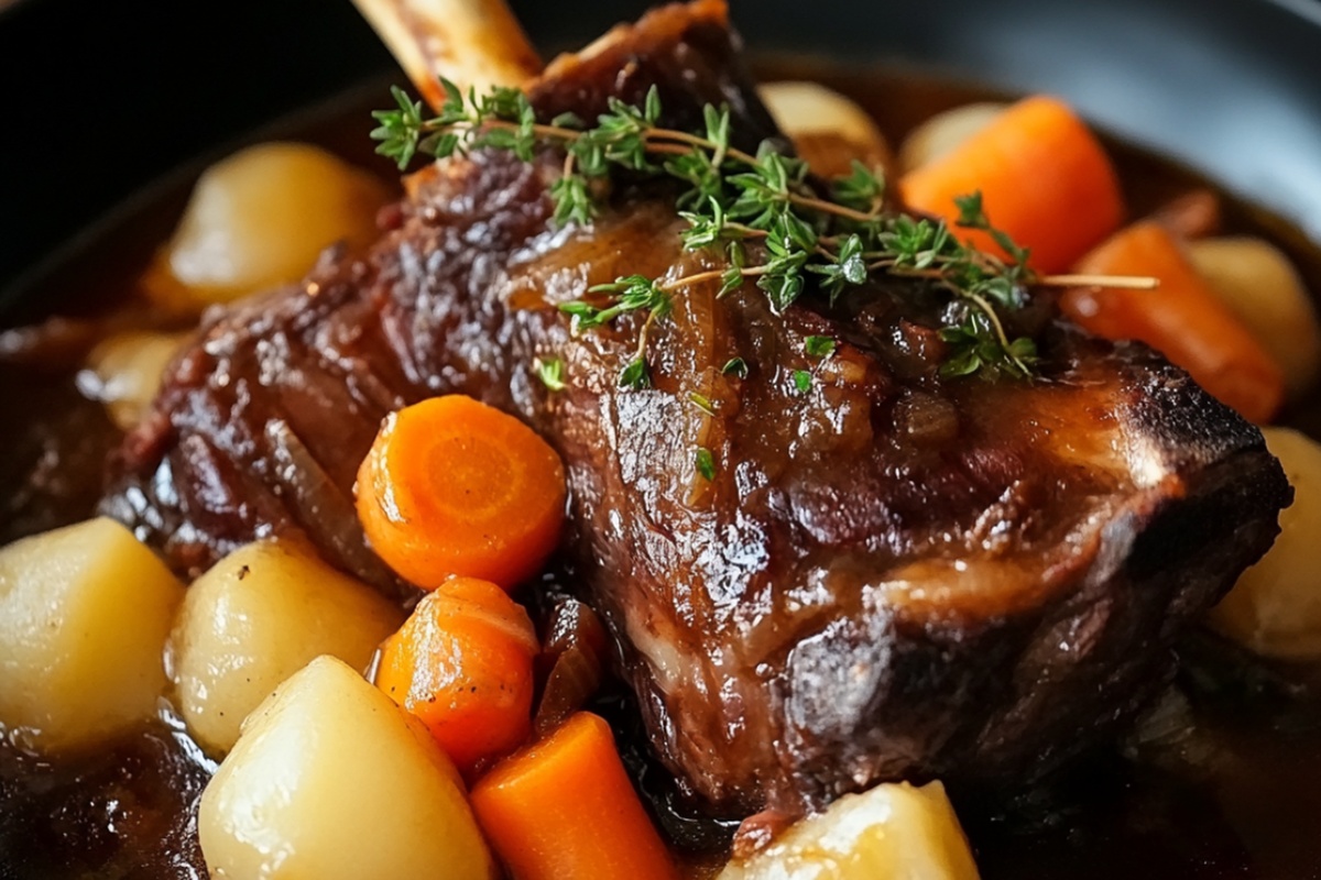 Braised Lamb Shanks With Root Vegetables Recipe