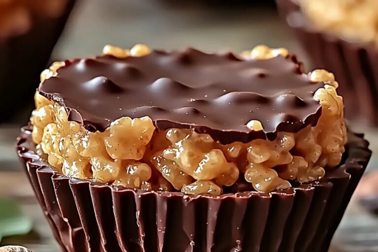 Irresistible Chocolate Peanut Butter Rice Krispie Cups Recipe