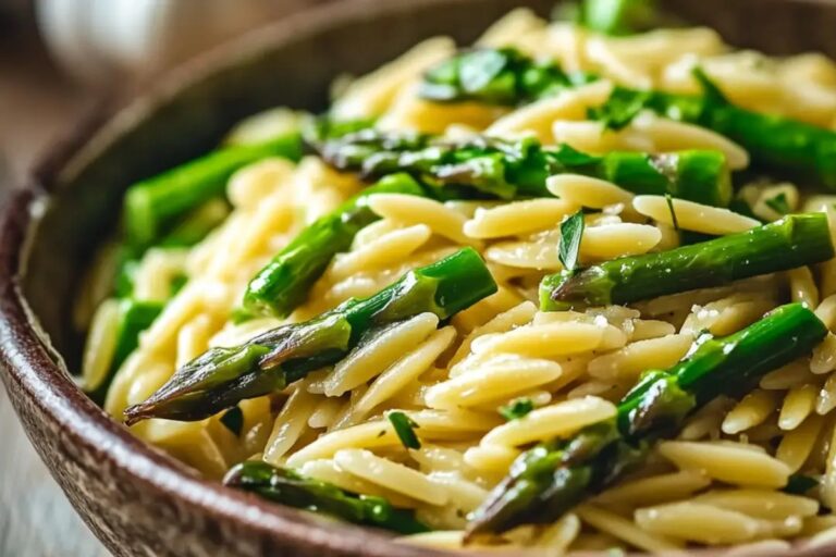 Garlic Butter Asparagus Orzo Recipe