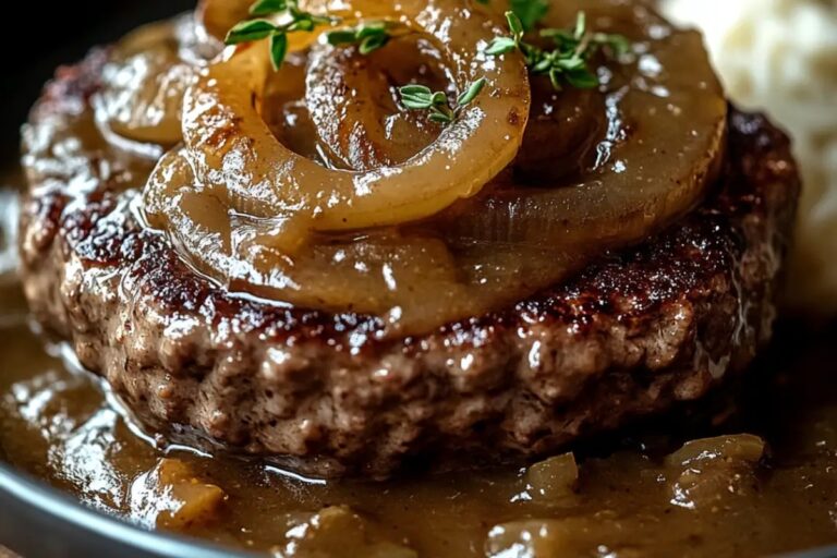 Hamburger Steaks With Onion Gravy Recipe