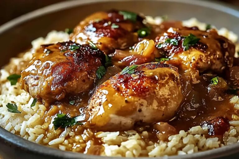 Smothered Chicken And Rice Recipe