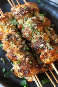 Garlic Parmesan Chicken Skewers Recipe