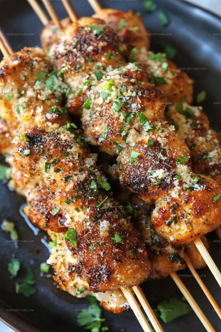 Garlic Parmesan Chicken Skewers Recipe