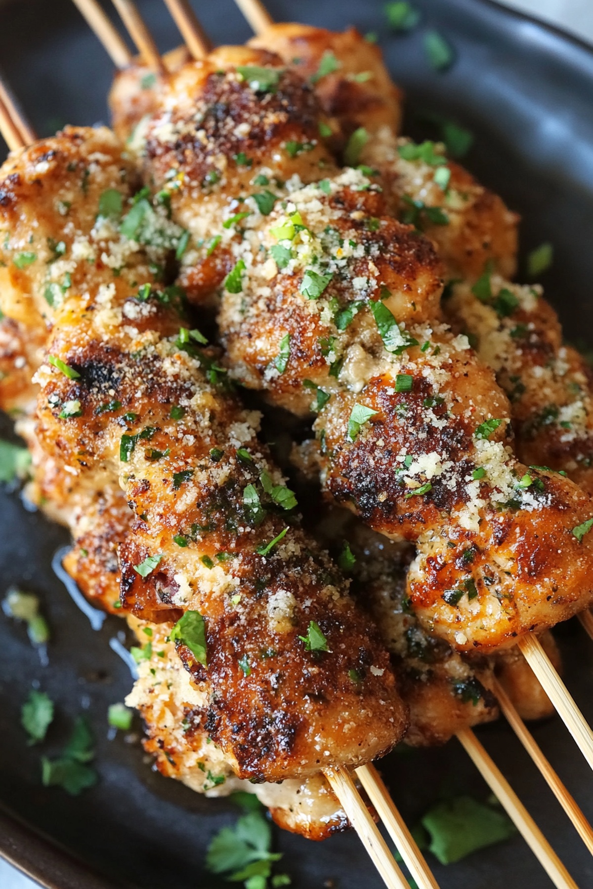 Garlic Parmesan Chicken Skewers Recipe