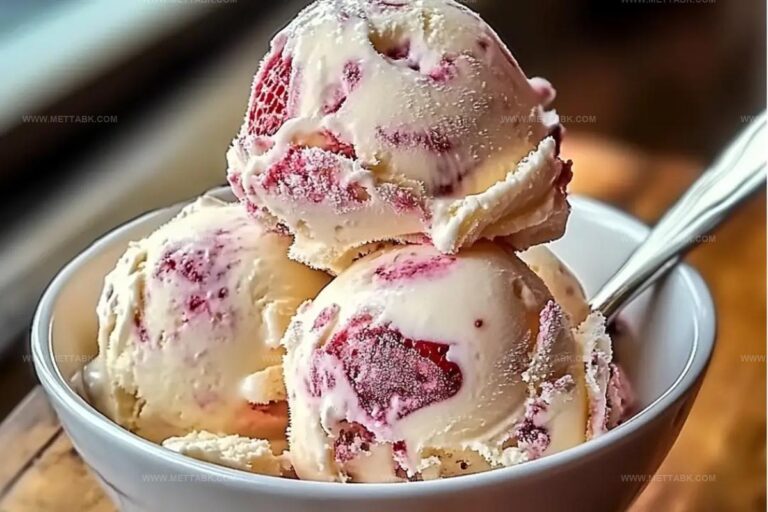 Homemade Strawberry Vanilla Bean Ice Cream Recipe
