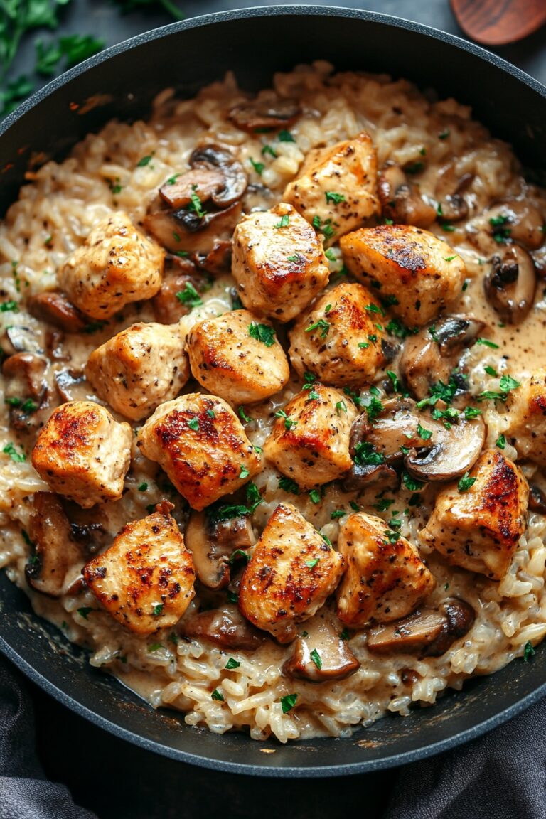 One Pot Chicken & Mushroom Rice Recipe