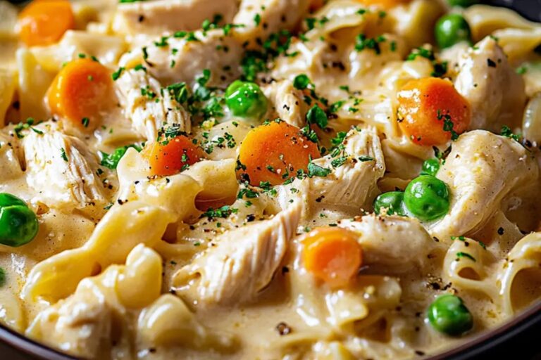 One-Pan Creamy Chicken Pot Pie Pastathe Recipe