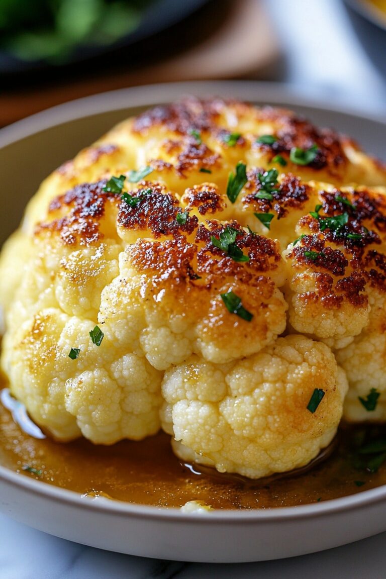 Golden Roasted Cauliflower With Butter Sauce Recipe