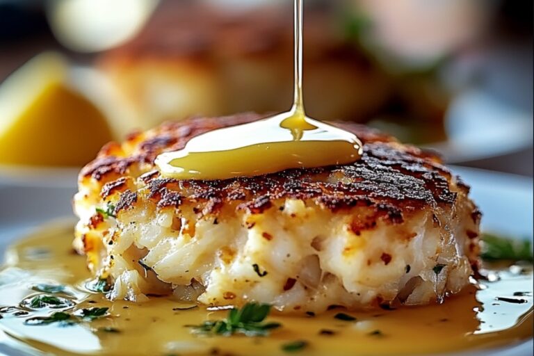 Cheddar Bay Crab Cakes With Lemon Butter Drizzle Recipe