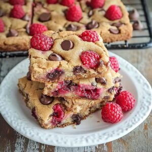 Raspberry And Chocolate Chip Cookie Bars Recipe