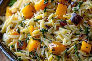 Warm Orzo Pasta Salad With Butternut Squash Recipe