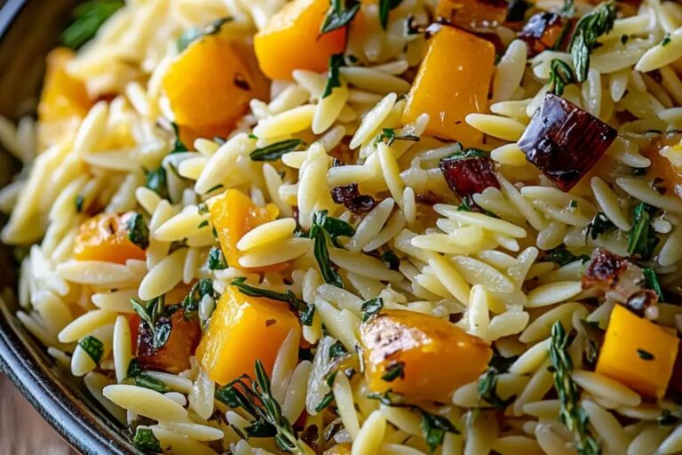Warm Orzo Pasta Salad With Butternut Squash Recipe
