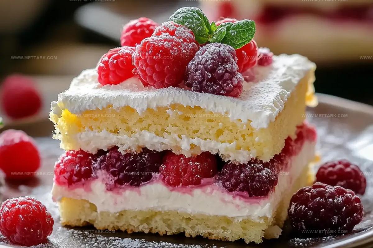 No-Bake Victoria Sponge Mousse Slice Recipe