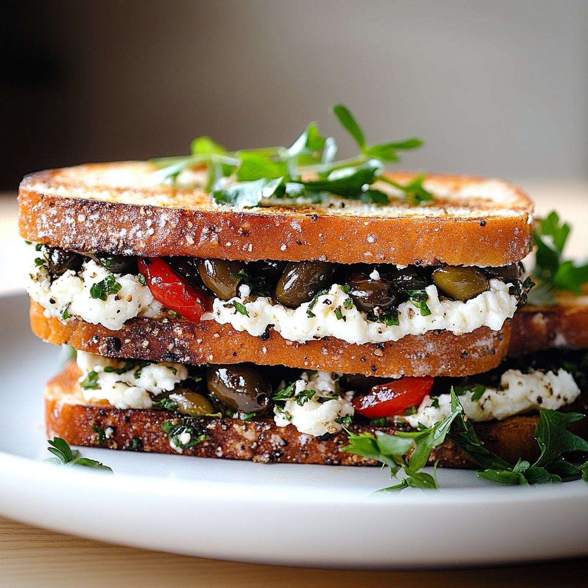 Olive Tapenade & Goat Cheese Sandwich Recipe
