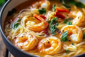 Thai Shrimp Coconut Noodle Soup Recipe