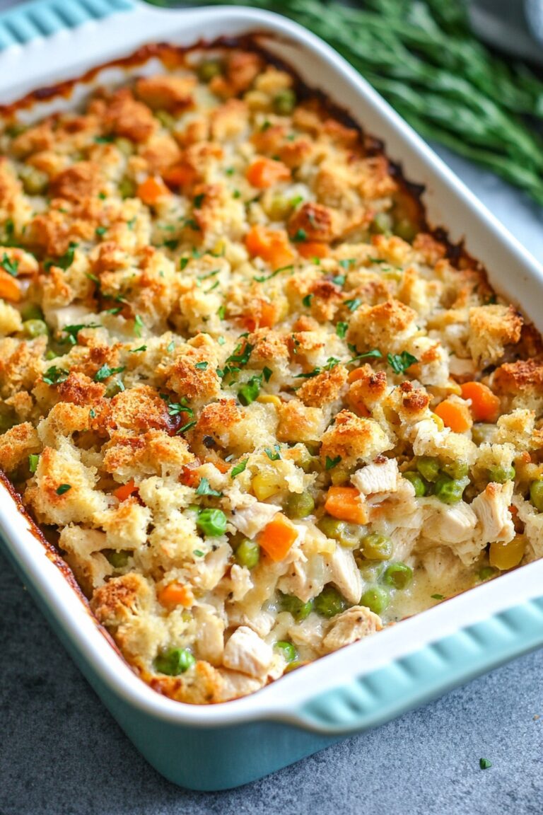 Easy Chicken Stuffing Casserole Recipe