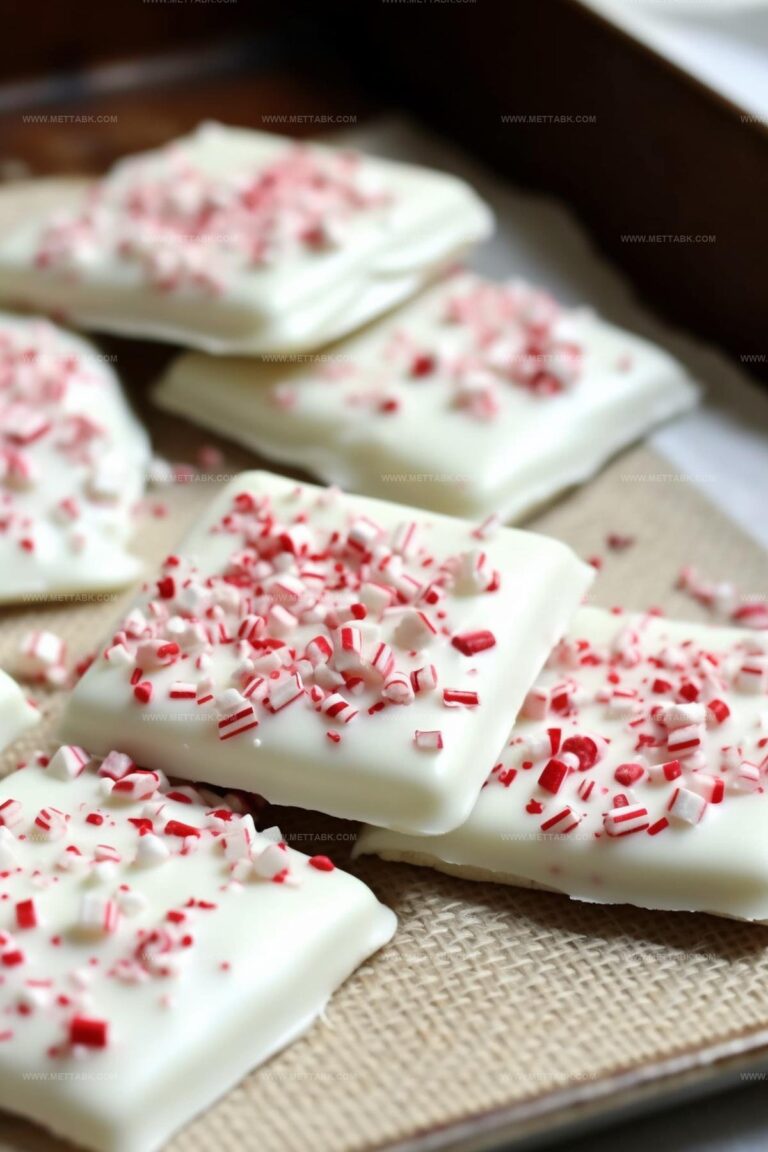 Peppermint Crunch White Chocolate Covered Graham Crackers Recipe