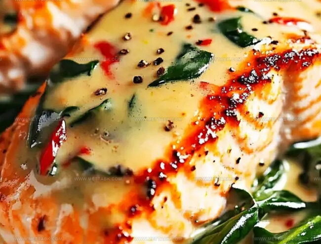 How to Prepare Salmon with Spinach and Red Peppers