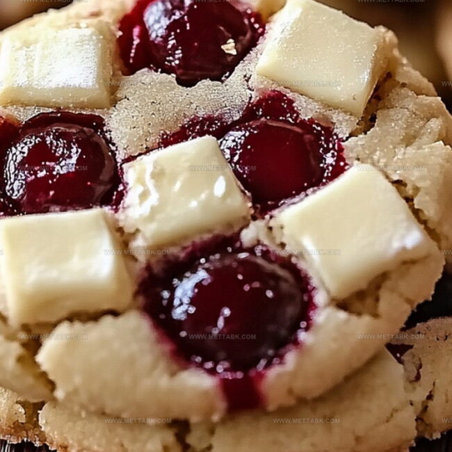 White Chocolate Cherry Shortbread Cookies You’ll Crave