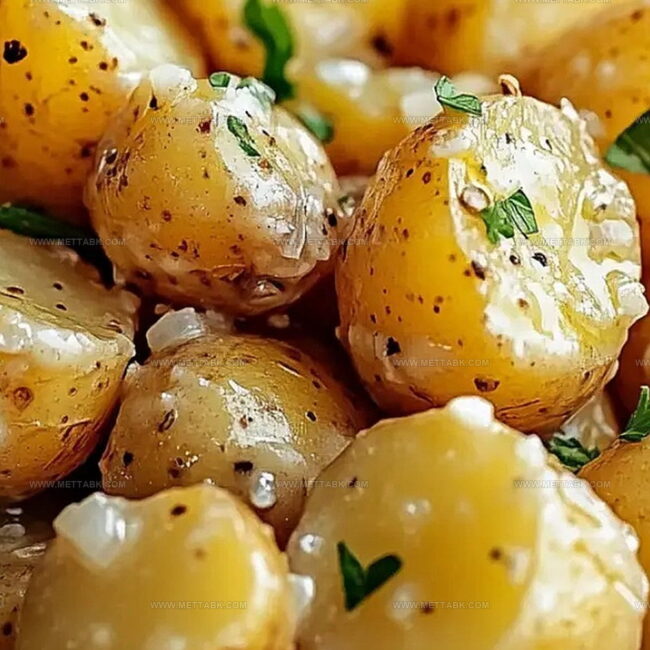 Garlicky Baby Potatoes with Silky Garlic Sauce