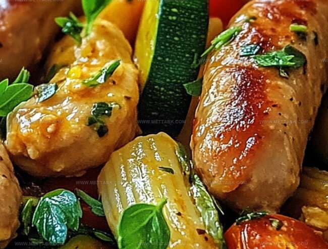 How to Cook Chicken Sausages with Zucchini & Tomatoes