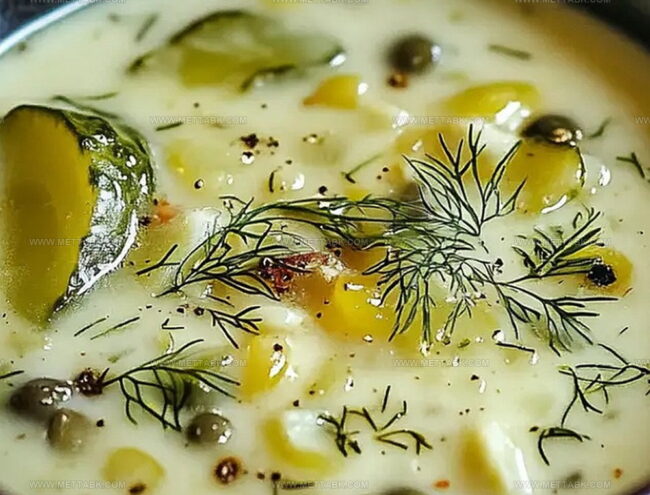 How to Cook Creamy Dill Pickle Soup (Zupa Ogorkowa)