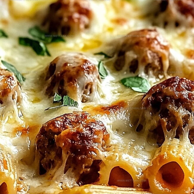 Cheesy Meatball Pasta Bake Full of Flavor