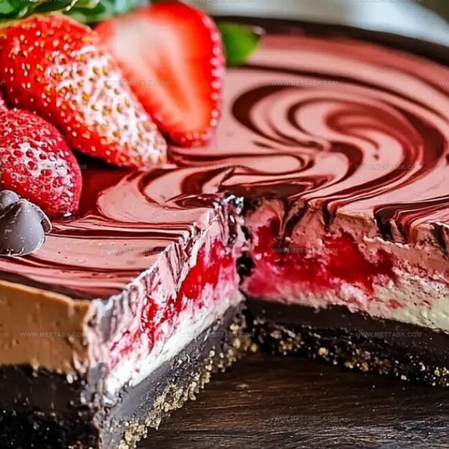 Chocolate Strawberry Swirl Cheesecake Overview
