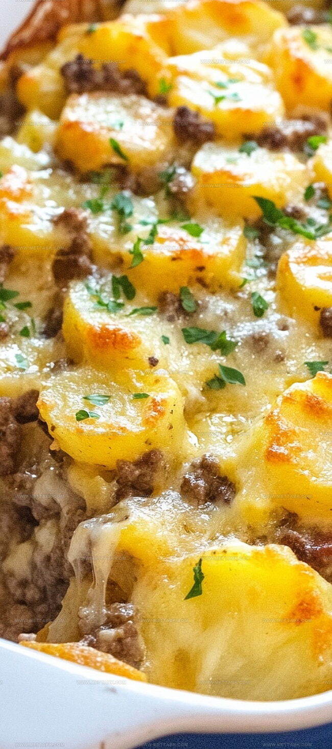 Ingredients for Cheesy Hamburger Potato Casserole