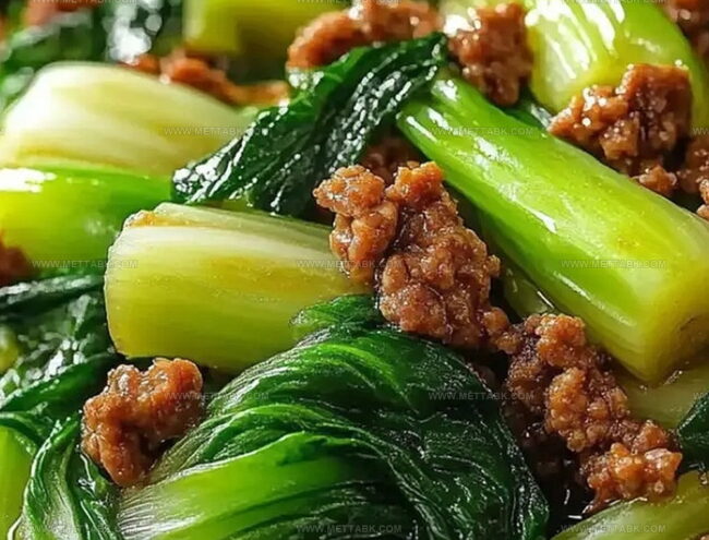 How to Make Stir-fried Bok Choy with Ground Meat