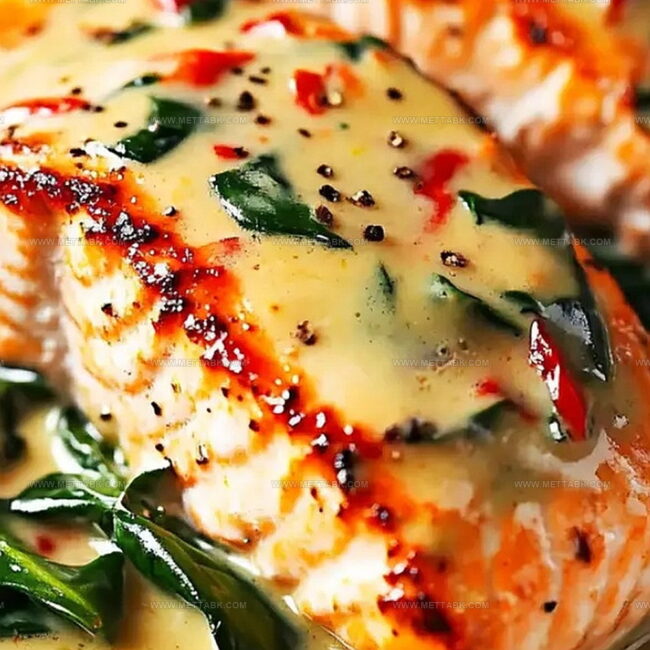 Spinach and Roasted Red Pepper Salmon Perfection