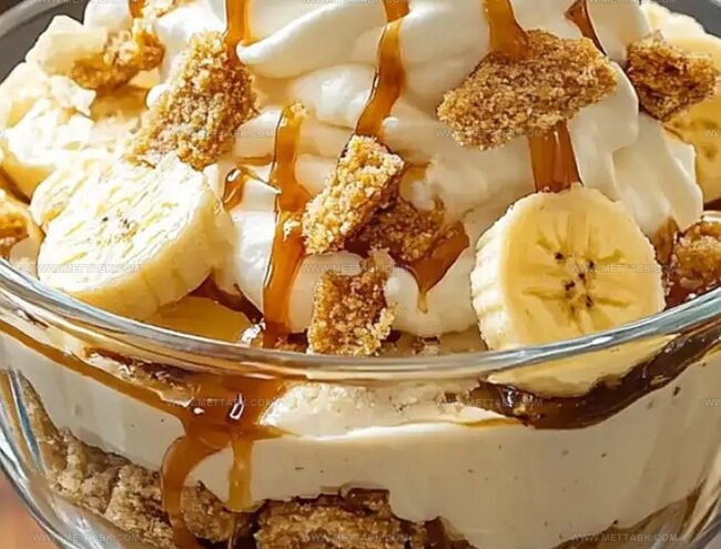 Making Biscoff Banana Pudding With Caramel