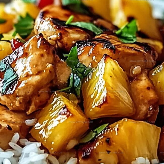 Pineapple Chicken and Rice Served with Flair