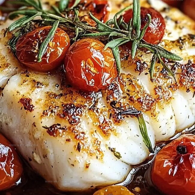 Baked Mediterranean Cod with Cherry Tomatoes Magic
