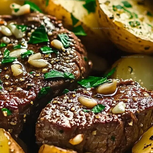 Garlic Steak & Potato Foil Packets Delight